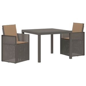 vidaXL Garten Essgruppe 3 stk. Hellgrau und Taupe PP