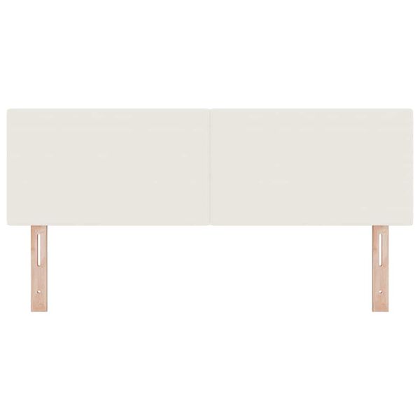 vidaXL Kopfteil mit Kopfteil Creme 160 cm Kunstleder