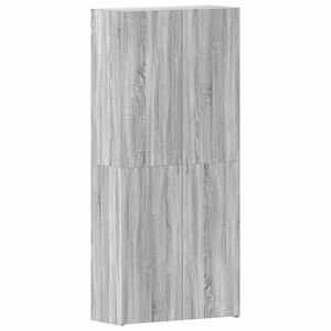 vidaXL Schuhschrank 80 x 35,5 x 180 cm Holzwerkstoff Sonoma-Grau