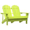 vidaXL Adirondack-Gartenbank 2-Sitzer Massivholz Tanne Gr&uuml;n