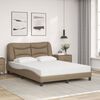 vidaXL Bett mit Matratze "Hvar" Cappuccino-Braun 120x200 cm Kunstleder