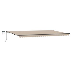 vidaXL Ausziehbare Markise Beige 600 x 300 cm Stoff und Aluminium