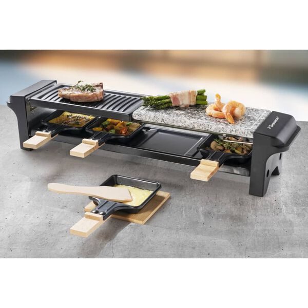 Bestron Raclette-Grill ARG200BW 650 W Schwarz Holz