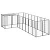 vidaXL Hundezwinger Schwarz 6,05 m² Stahl