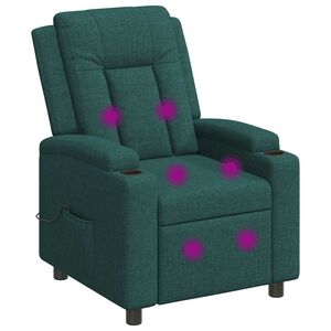 vidaXL Massagesessel mit Liegefunktion Dunkelgr&uuml;n 75 x 95 x 100 cm