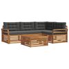 vidaXL Outdoor-Sofagarnitur 5 stk. Natur und Anthrazit