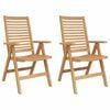vidaXL Stuhl 2 stk. Braun Massivholz Teak Umwandelbar