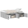 vidaXL Bett mit Stauraum Grau Sonoma 90 x 190 cm Holzwerkstoff