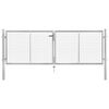 vidaXL Gartentor verzinkter Stahl 306x75 cm Silber