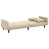 vidaXL Schlafsofa mit Kissen Creme Stoff