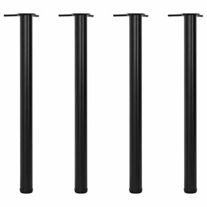 vidaXL 4 h&ouml;henverstellbare Tischbeine Schwarz 870 mm