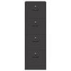 vidaXL Aktenschrank 2 pcs Schwarz 44 x 50 x 139 cm Kaltgewalzter Stahl