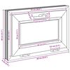 vidaXL Kellerfenster RISOR 60x40 cm Kipp 2-fach Verglasung Weiß