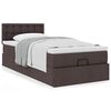vidaXL Ottoman-Bett mit Matratze Dunkelbraun 90x200 cm Stoff