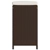 vidaXL Garten-Barhocker mit Kissen 4 Stk. Braun Poly Rattan