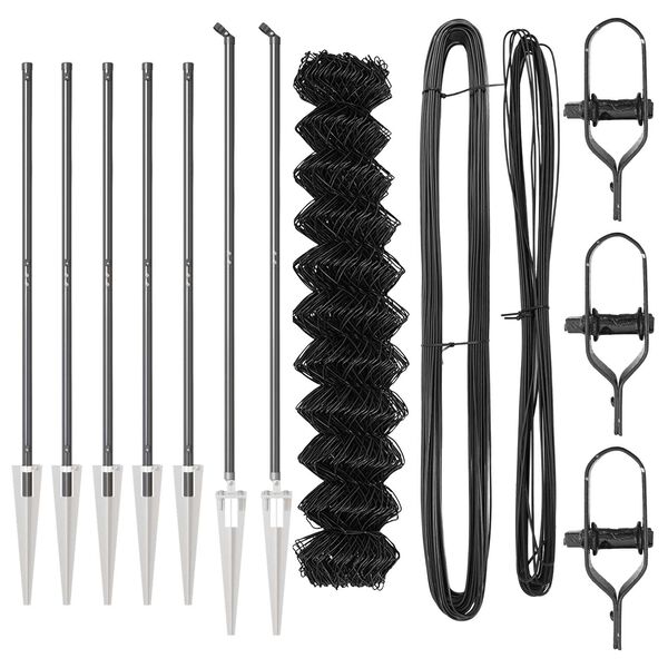 vidaXL Zaunpfosten Grau 10 x 1,2 m (40 x 40 mm Maschenweite)