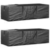 vidaXL Aufbewahrungstasche f&uuml;r Gartenkissen 2 Stk. Schwarz 135x40x55cm