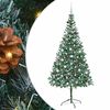 vidaXL K&uuml;nstlicher Weihnachtsbaum Gr&uuml;n 210 cm PVC und Stahl