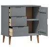 vidaXL Sideboard MOLDE Grau 76,5x40x80 cm Massivholz Kiefer