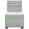 vidaXL Boxspringbett mit Matratze Hellgrau 100x200 cm Samt