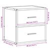 vidaXL Wand-Nachttisch Sonoma-Eiche 40x31x39,5 cm
