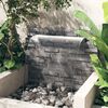 vidaXL Pool-Wasserfall mit LEDs Edelstahl 110 cm