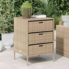 vidaXL Gartenschrank Beige 55x59x80 cm Poly Rattan