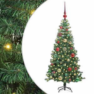 vidaXL Weihnachtsbaum mit 150 LEDs mit St&auml;nder Gr&uuml;n 120 cm PVC