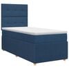 vidaXL Boxspringbett mit Matratze mit Kopfteil Blau 80 x 200 cm Stoff