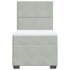 vidaXL Boxspringbett mit Matratze Hellgrau 80x200 cm Samt