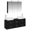 vidaXL Badezimmerm&ouml;bel-Set 4 stk. Schwarze Eiche