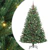 vidaXL K&uuml;nstlicher klappbarer Weihnachtsbaum mit 300 LEDs Gr&uuml;n 240 cm