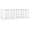 vidaXL Outdoor-Hundezwinger Verzinkter Stahl 12,1 m&sup2;