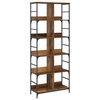 vidaXL Regal 4 Ebenen 78,5 x 33 x 188,5 cm Metall PB Altholz