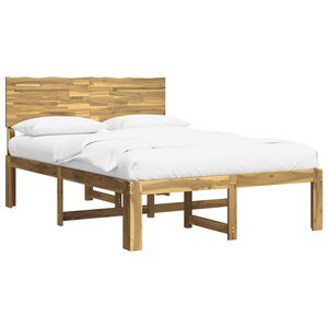 vidaXL Doppelbettgestell mit Kopfteil ROSTOCK Wei&szlig; 140 x 190 cm
