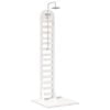 vidaXL Gartendusche 223 cm Massivholz Kiefer und Edelstahl Wei&szlig;
