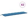 vidaXL Gartenbank-Auflagen 2 Stk. Melange Blau 200x50x7 cm Stoff