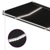 vidaXL Markise Manuell Einziehbar mit LED 450x350 cm Anthrazit