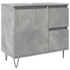 vidaXL Waschbeckenunterschrank Betongrau 65x33x60 cm Holzwerkstoff