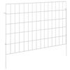 vidaXL Gartenzaun mit Pf&auml;hlen 48 stk. 75 x 50 cm Verzinkter Stahl