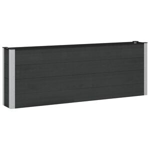 vidaXL Hochbeet Schwarz 200 x 30 x 72 cm WPC und Aluminium