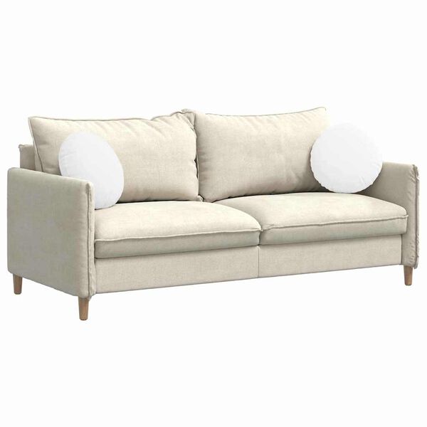 vidaXL Sitzkissen 2 pcs Wei&szlig; &Oslash;40 x 13 cm Stoff