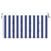 vidaXL Gartenbank-Auflage Blau&Wei&szlig; Gestreift 120x50x4 Oxford-Gewebe