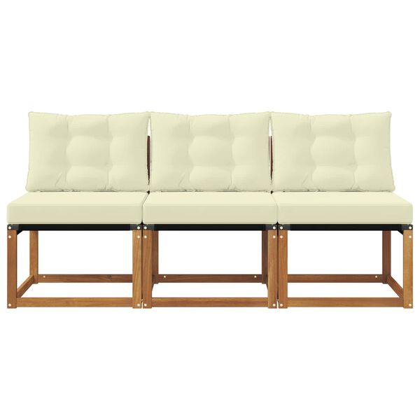 vidaXL 3 St&uuml;ck Outdoor Mittelsofa