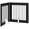 vidaXL Klappbares Hundetor mit St&auml;ndern 2 pcs Schwarze Eiche 160,5 cm