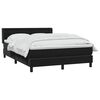 vidaXL Boxspringbett mit Matratze Schwarz 160x210 cm Samt