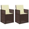 vidaXL Garten Esszimmerst&uuml;hle 2 pcs Braun und Creme PP