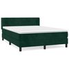 vidaXL Boxspringbett mit Matratze Dunkelgr&uuml;n 140x190 cm Samt