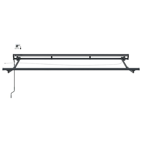 vidaXL Elektrische Markisenrahmen mit LEDs Anthrazit 3 x 2 m Aluminium