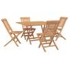 vidaXL Gartenset 5 stk. Braun Massivholz Teak